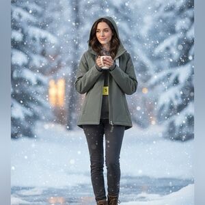 32 Degrees Ladies’ Fleeced Line Hooded Full Zip Softshell Jacket -size S(4-6)